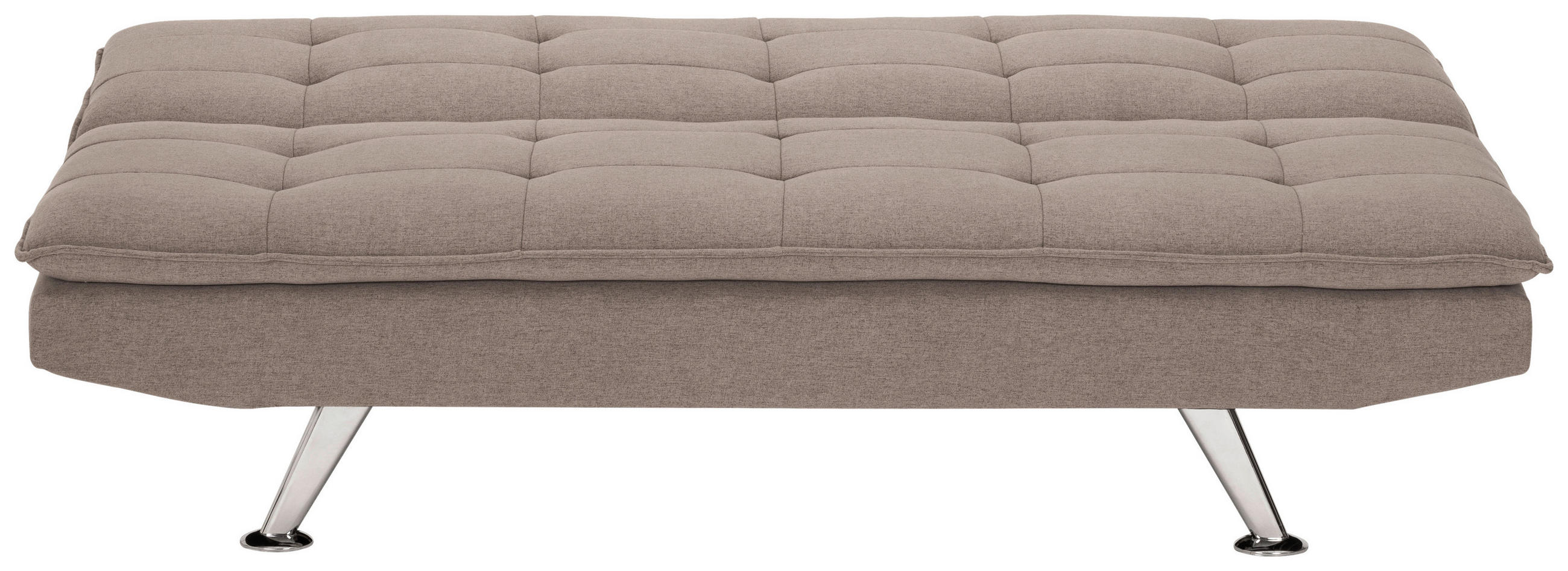 BÄDDSOFFA i linneimitation brun  - brun/silver, Basics, metall/textil (194/87/102cm) - MID.YOU