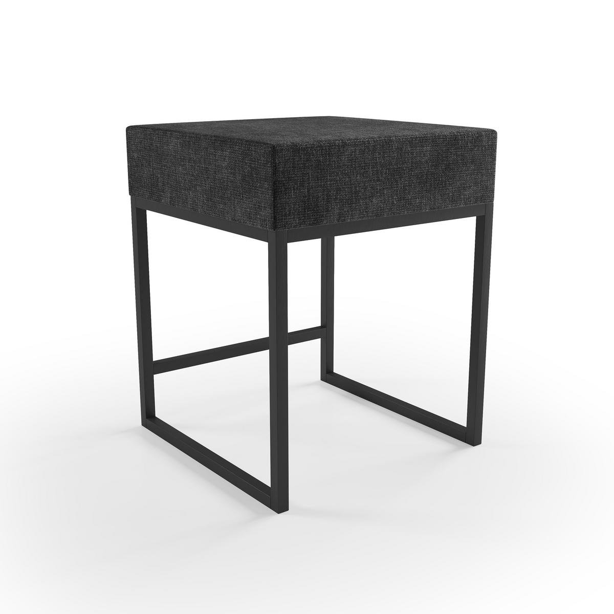 NACHTKÄSTCHEN 45/55/45 cm  in Anthrazit  - Anthrazit/Schwarz, Design, Textil/Metall (45/55/45cm) - Esposa