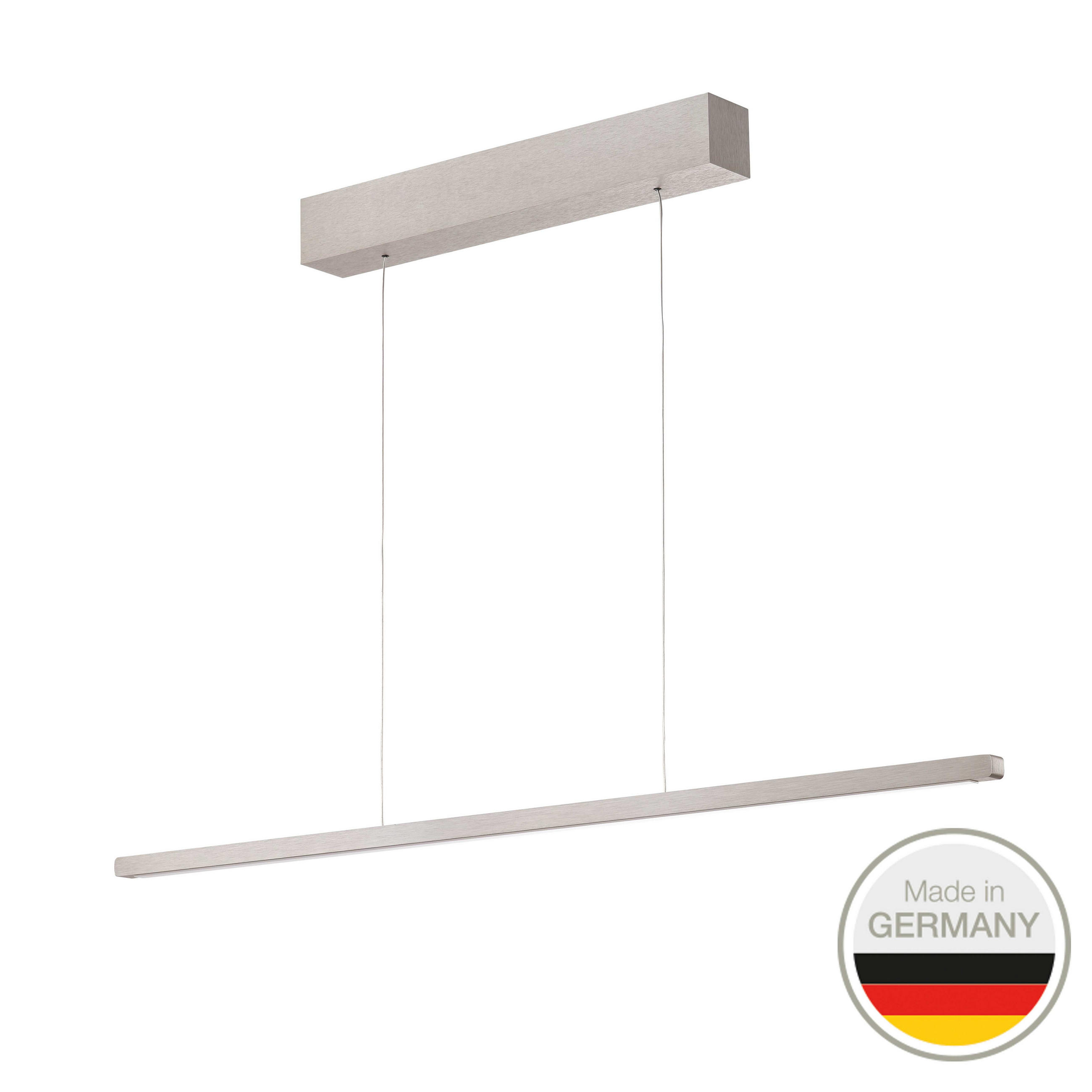 LED-HÄNGELEUCHTE 651 93/1,8/1,8 cm   - Nickelfarben, Design, Metall (93/1,8/1,8cm) - Ambiente