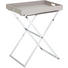 BEISTELLTISCH rechteckig Chromfarben, Grau - Chromfarben/Grau, Basics, Kunststoff/Metall (66/68/47cm) - Joop!