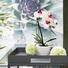 KUNSTBLUME Orchidee - Lila/Weiß, LIFESTYLE, Kunststoff/Metall (36cm)