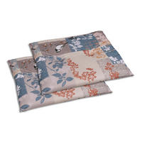 GARTENSITZKISSENSET in Blau, Schwarz, Weiß, Taupe, Rostfarben Blätter  - Taupe/Blau, Basics, Textil (48/5/48cm)