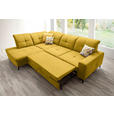 ECKSOFA in Chenille Currygelb  240/308 cm  - Currygelb/Schwarz, Design, Textil/Metall (240/308cm) - Xora