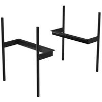 FUSSSET  39,3 cm  - Schwarz, Modern, Metall (39,3cm) - Welnova