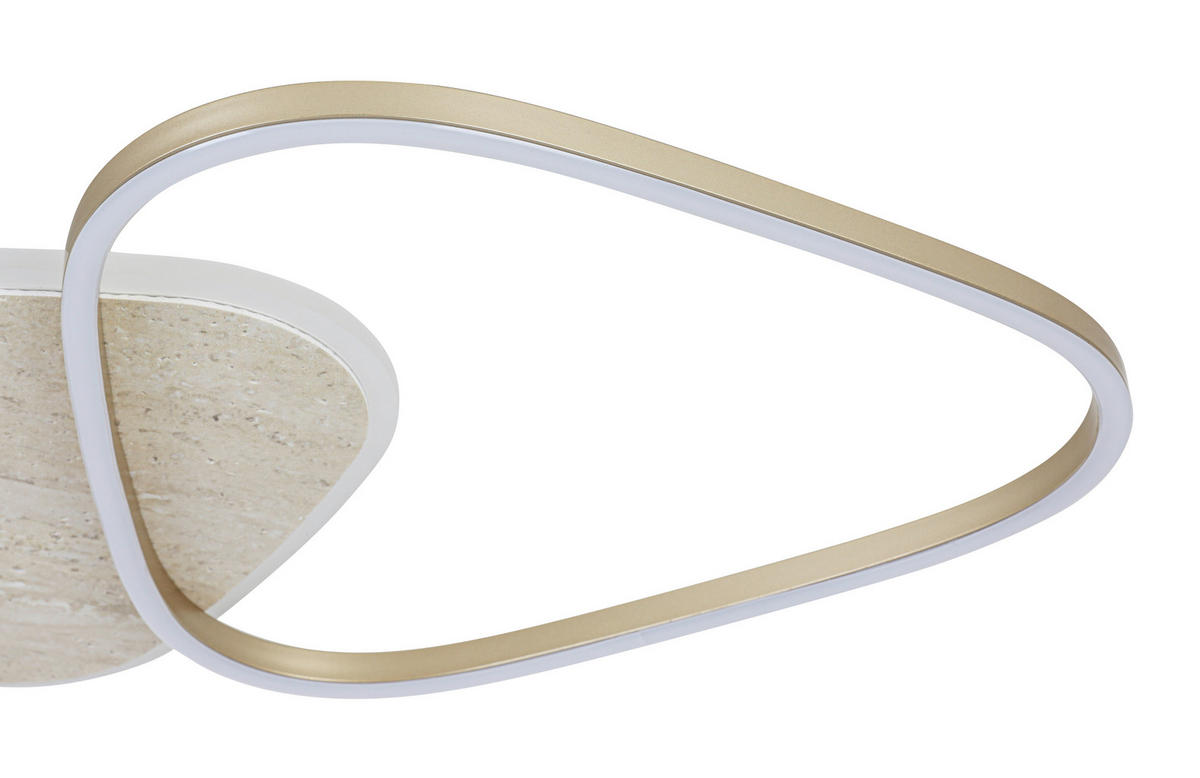 DECKENLEUCHTE    75/50/5 cm  - Champagner, Trend, Kunststoff/Metall (75/50/5cm) - Collett's Monde