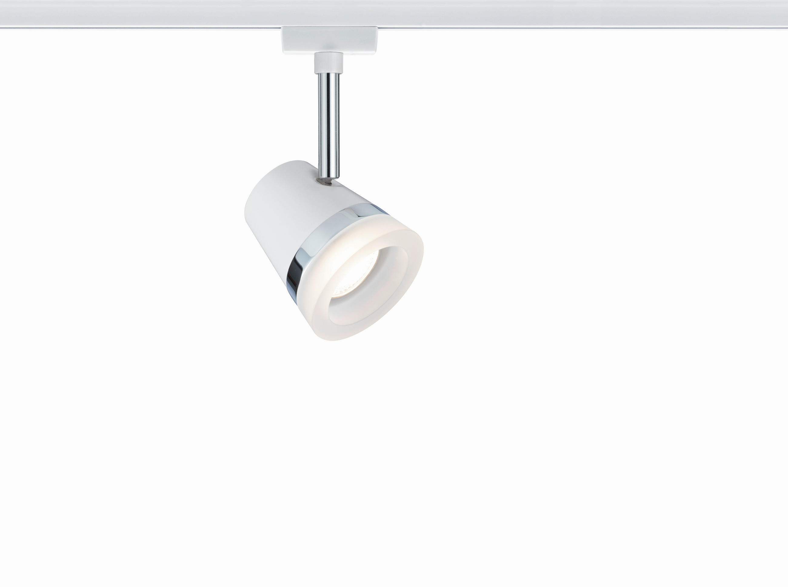 SCHIENENSYSTEM-STRAHLER URail 18/9 cm   - Chromfarben/Weiß, Design, Metall (18/9cm) - Paulmann