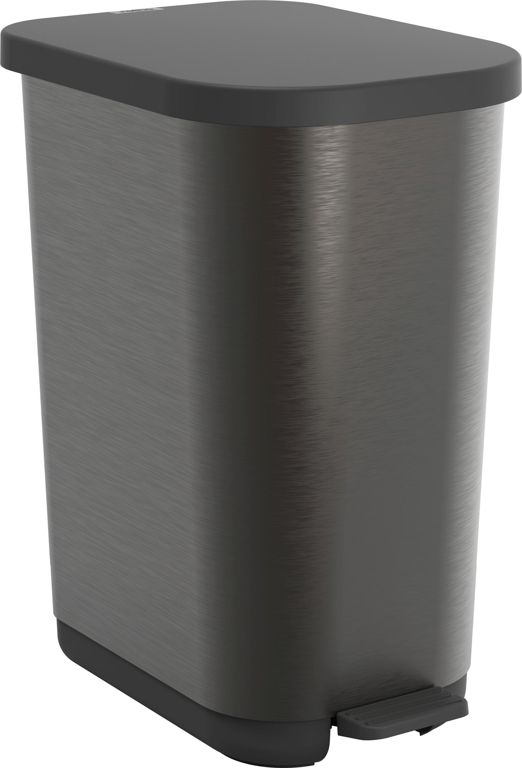 TRETEIMER Ribo 35 L  - Graphitfarben/Schwarz, KONVENTIONELL, Kunststoff (40/28,5/51,3cm) - Rotho