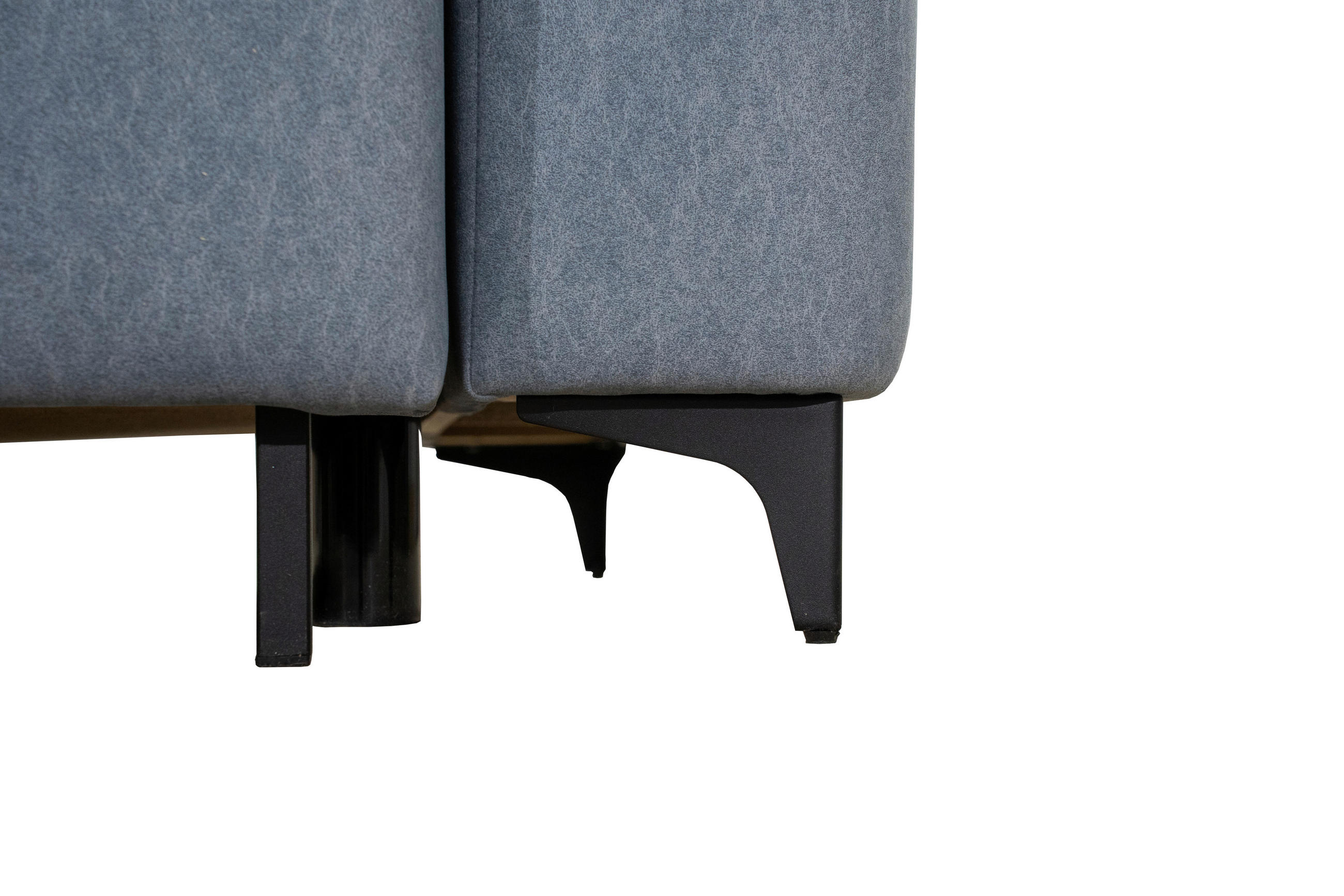 SCHLAFSOFA Samt Grau  - Schwarz/Grau, Design, Holz/Textil (235/93/108cm) - MID.YOU