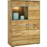 VITRINE Wildeiche massiv Eichefarben - Eichefarben, LIFESTYLE, Glas/Holz (102/152/42cm) - Carryhome