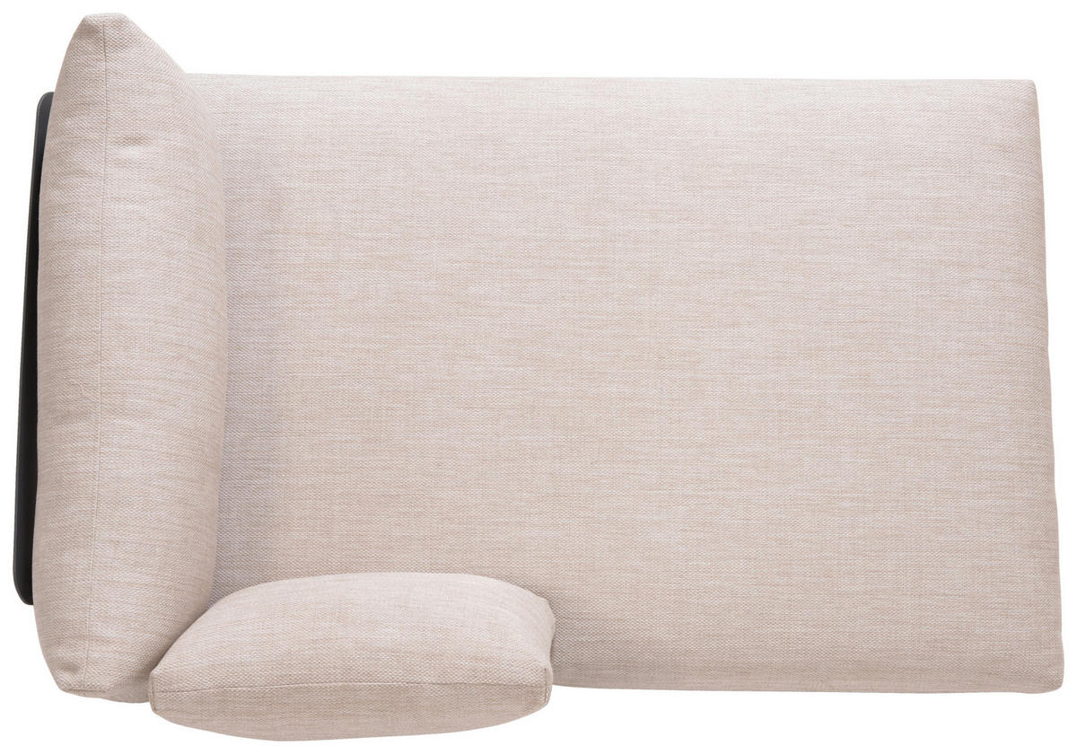 LOUNGEGARNITUR 150/280 cm Aluminium, Stahl  - Greige/Dunkelgrau, Design, Textil/Metall (150/280cm) - Amatio