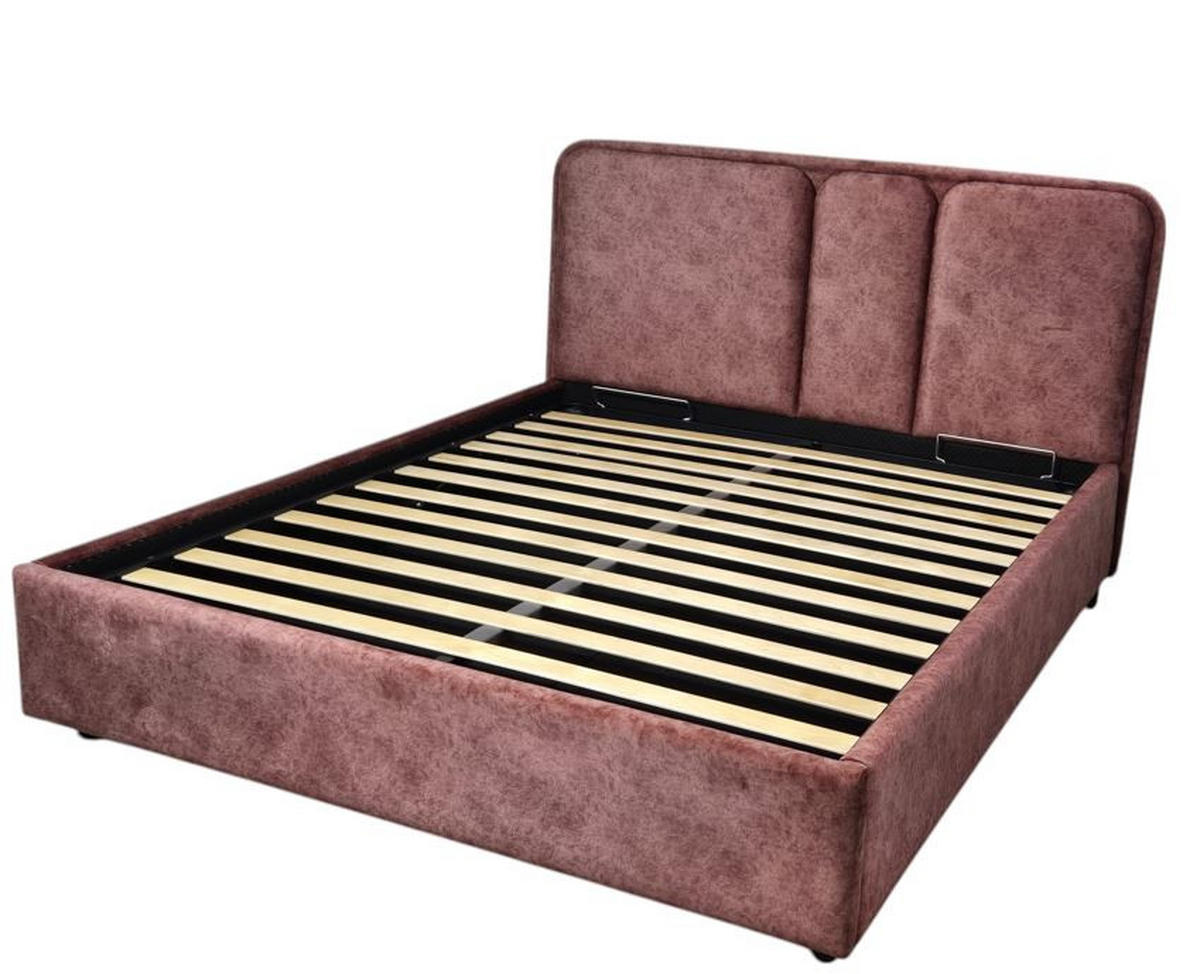 PAT TAPIȚAT 160X200 CM  in roșu burgund  - sidefiu/roșu burgund, Modern, textil (210/174/100cm) - Hom`in