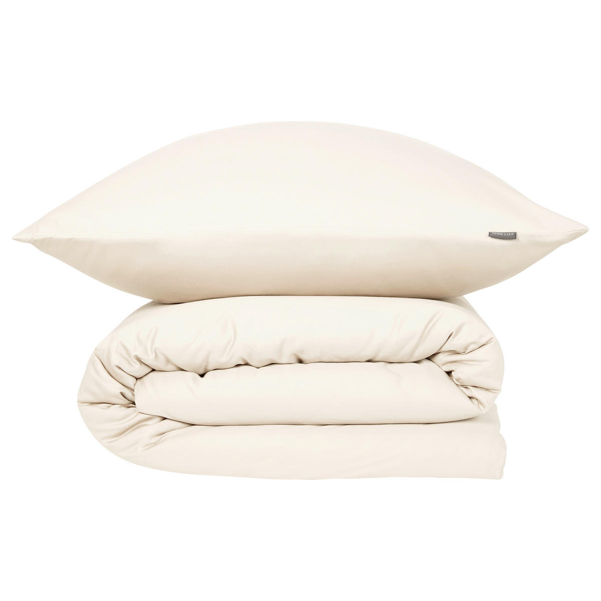 BETTWÄSCHE 2-teilig ELLA Satin 135/200 cm  - Perlmutt, Basics, Textil (135/200cm)