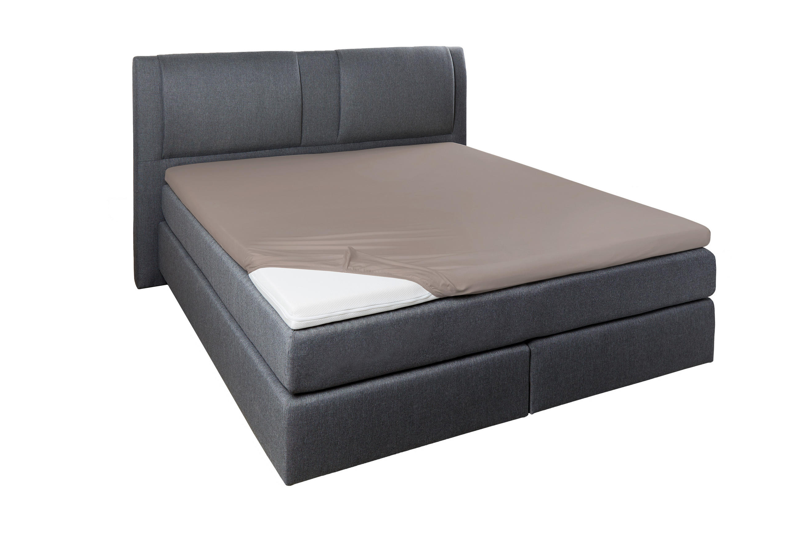 TOPPER-SPANNLEINTUCH 100/200 cm Jersey  - Braun, Basics, Textil (100/200cm)