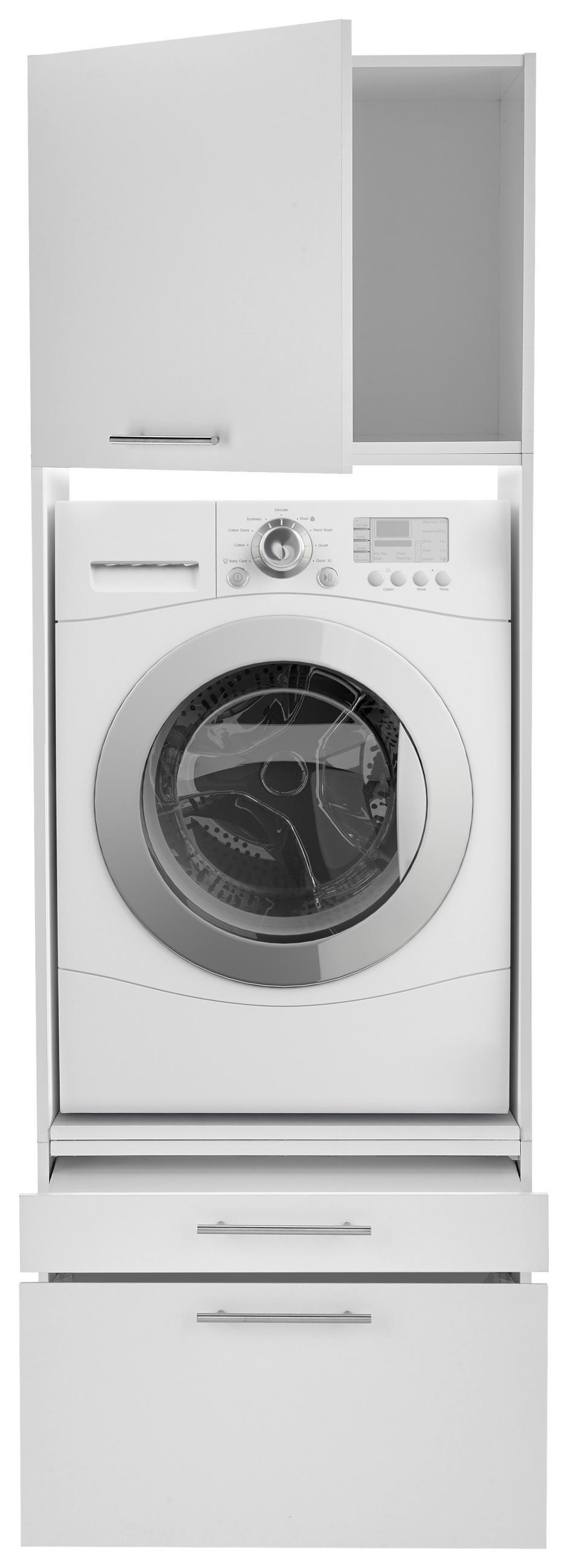 MIESTNOSŤ NA DOMÁCE PRÁCE - biela, Konventionell, kompozitné drevo (117,4/200/67,6cm) - Respekta