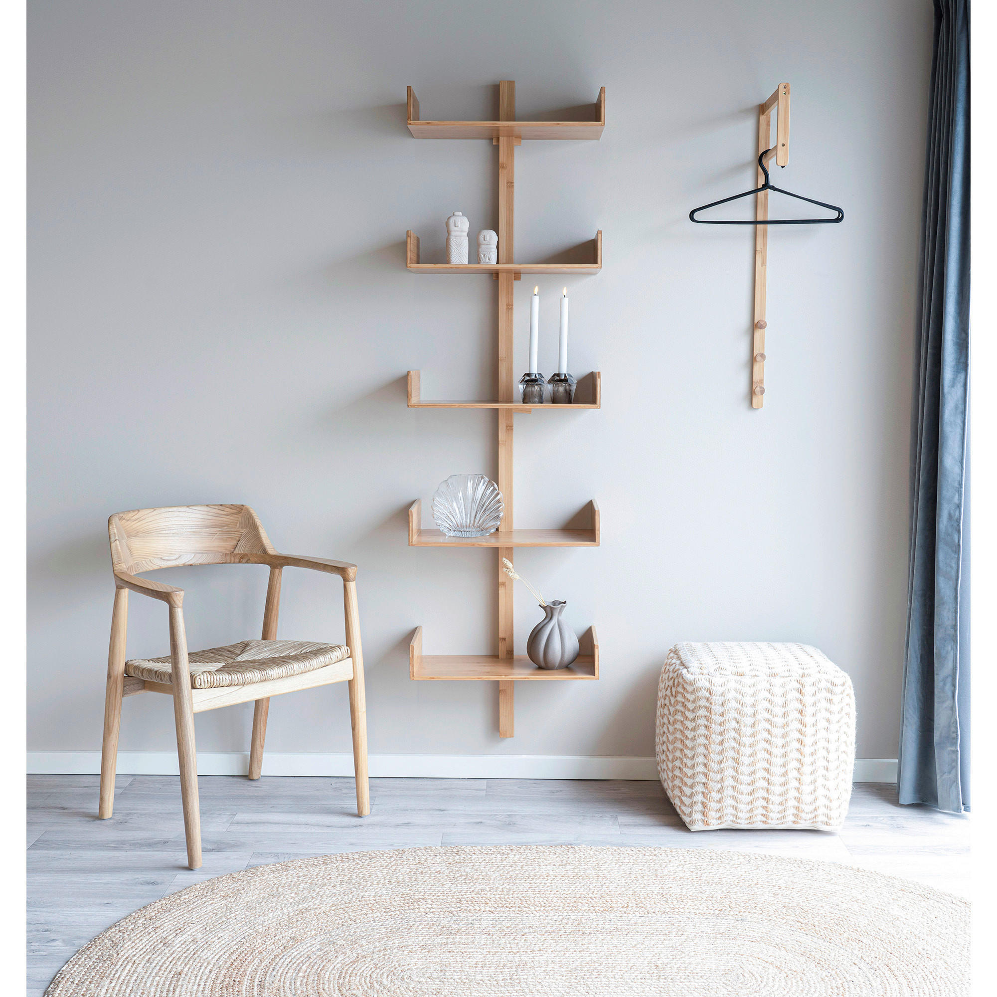WANDREGAL 50/180/25 cm  - Naturfarben, Basics, Holz (50/180/25cm)