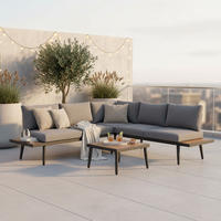 GARTENSET 3-teilig Stahl 3-teilig  - Graphitfarben/Naturfarben, MODERN, Kunststoff/Textil - Gardenson