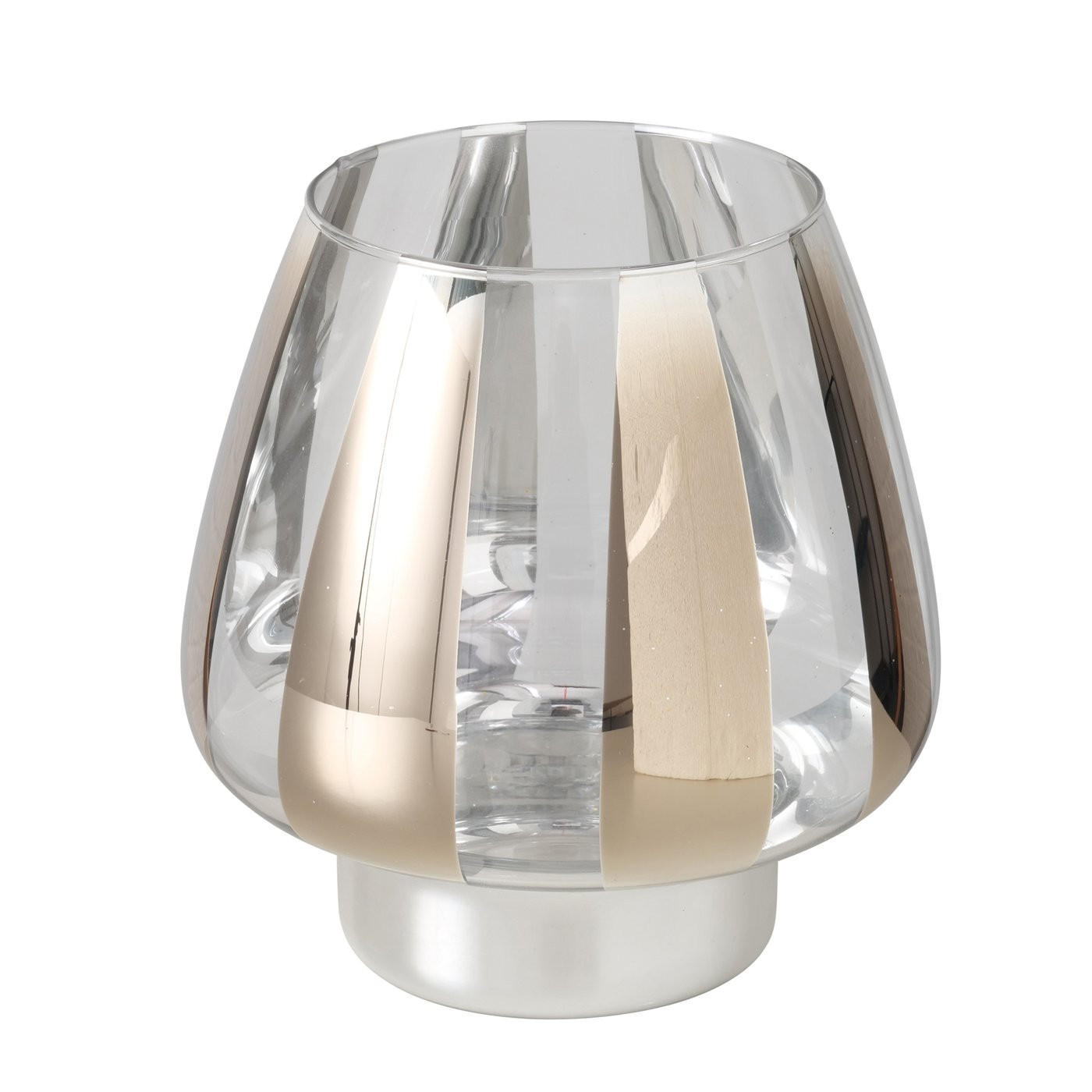 WINDLICHT - Silberfarben, Design, Glas (17/18cm)