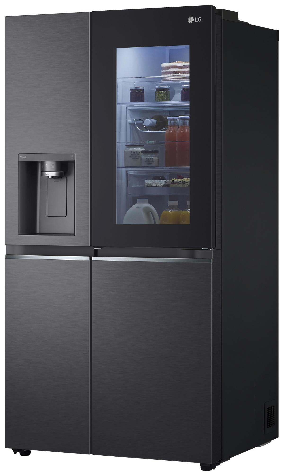 SIDE-BY-SIDE 91,3/179/73,5 cm GSXV90MCDE  - Schwarz, Basics, Glas/Kunststoff (91,3/179/73,5cm) - LG