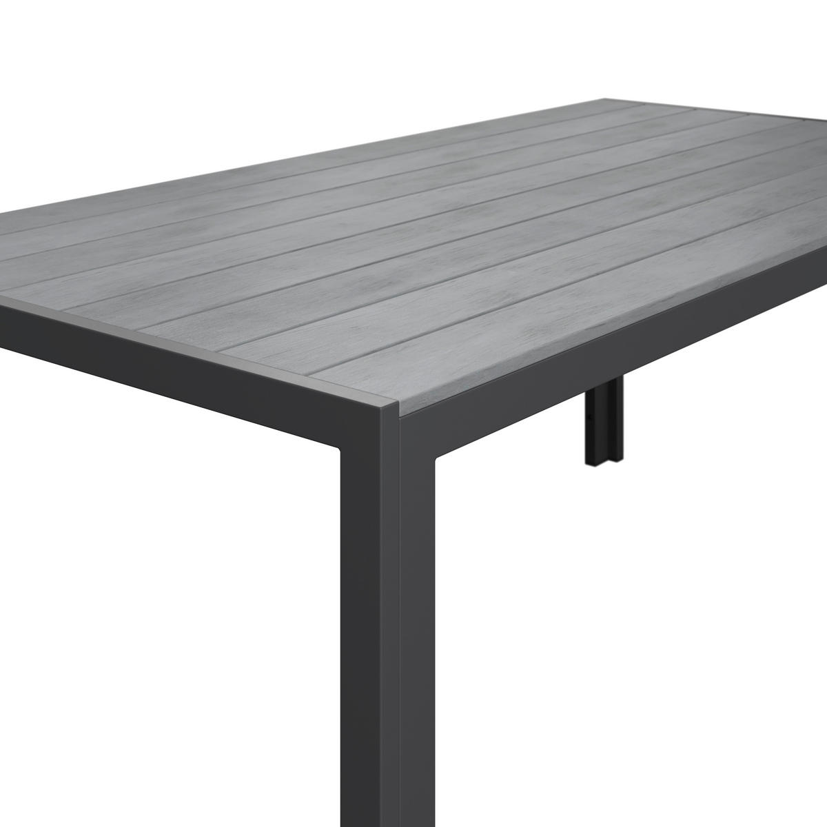 GARTENTISCH 150/90/74 cm Metall, Kunststoff rechteckig  - Dunkelgrau/Grau, MODERN, Kunststoff/Metall (150/90/74cm) - Ambia Garden