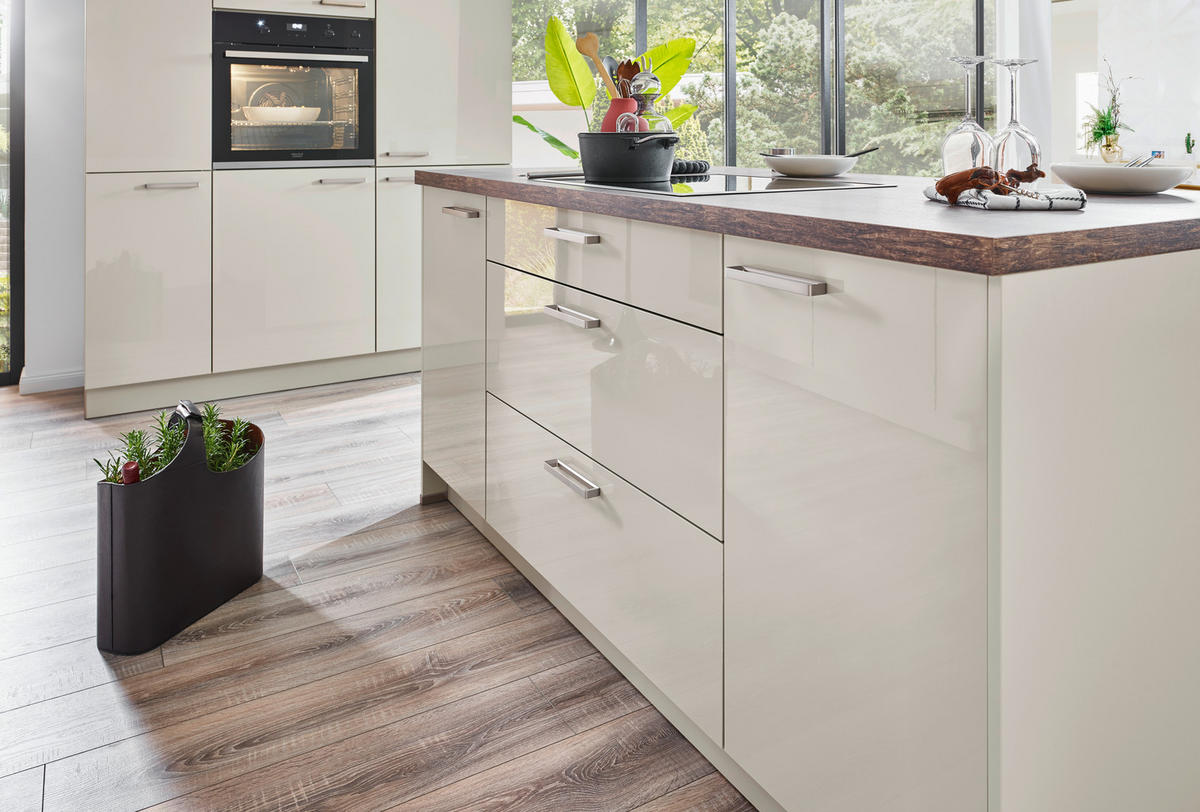 EINBAUKÜCHE LUX  - Grau, Design, Holzwerkstoff - Nolte Küchen