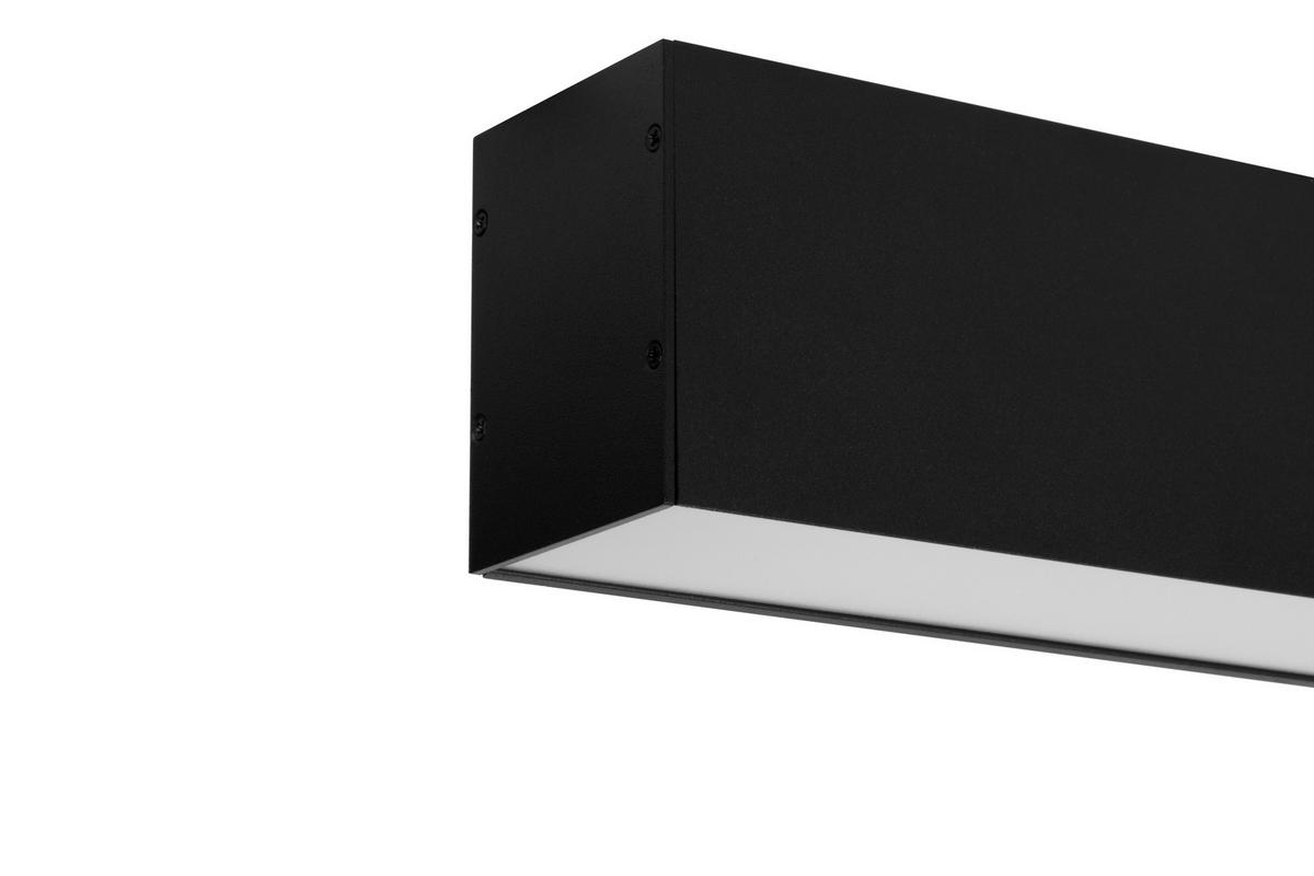 LED-DECKENLEUCHTE Rijeka 100/7,7/6 cm   - Schwarz, Design, Kunststoff/Metall (100/7,7/6cm) - Novel