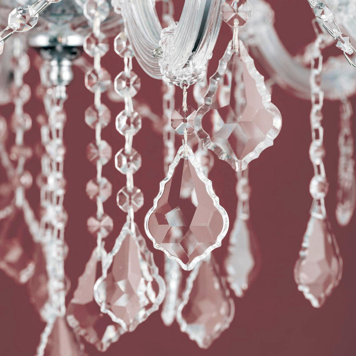 KRONLEUCHTER Theresa   - Silberfarben, LIFESTYLE, Glas/Metall (78/145/78cm)