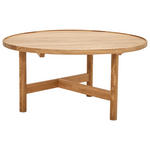 COUCHTISCH Wildeiche massiv 80/80/40 cm rund Wildeiche  - Wildeiche, Design, Holz (80/80/40cm) - Linea Natura