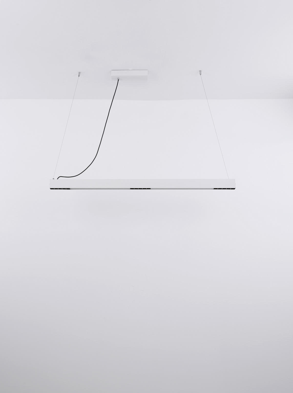 VISEČA LED-SVETILKA  Hodari //3000-6000 K// - bela, Design, kovina/umetna masa (119/7/120cm) - Globo