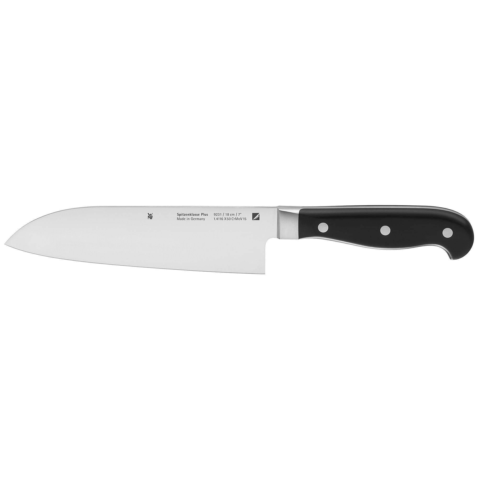 SANTOKUMESSER Spitzenklasse Plus Edelstahl 32 cm  - Edelstahlfarben/Schwarz, Design, Kunststoff/Metall (32cm) - WMF