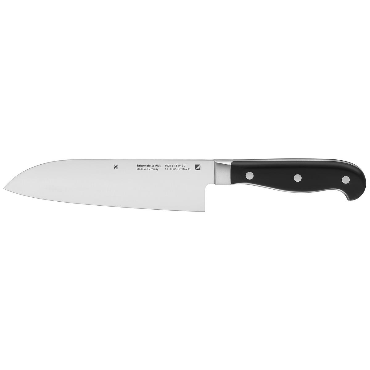 SANTOKUMESSER Spitzenklasse Plus Edelstahl 32 cm  - Edelstahlfarben/Schwarz, Design, Kunststoff/Metall (32cm) - WMF