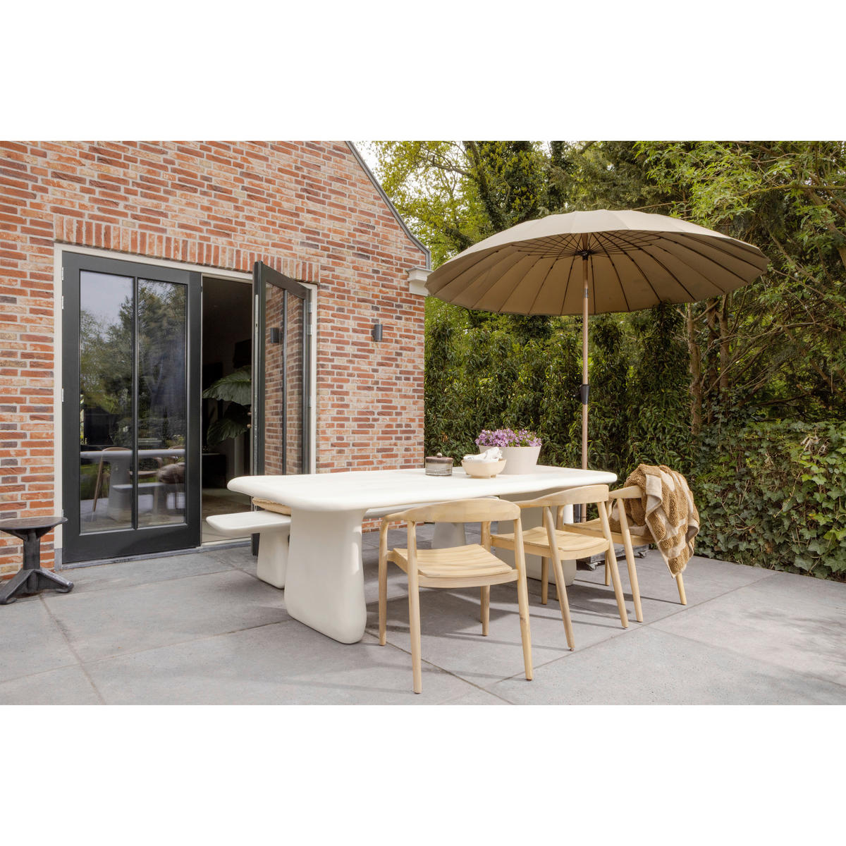 GARTENBANK 227/45/40 cm   - Naturfarben, MODERN, Kunststoff (227/45/40cm) - Livetastic