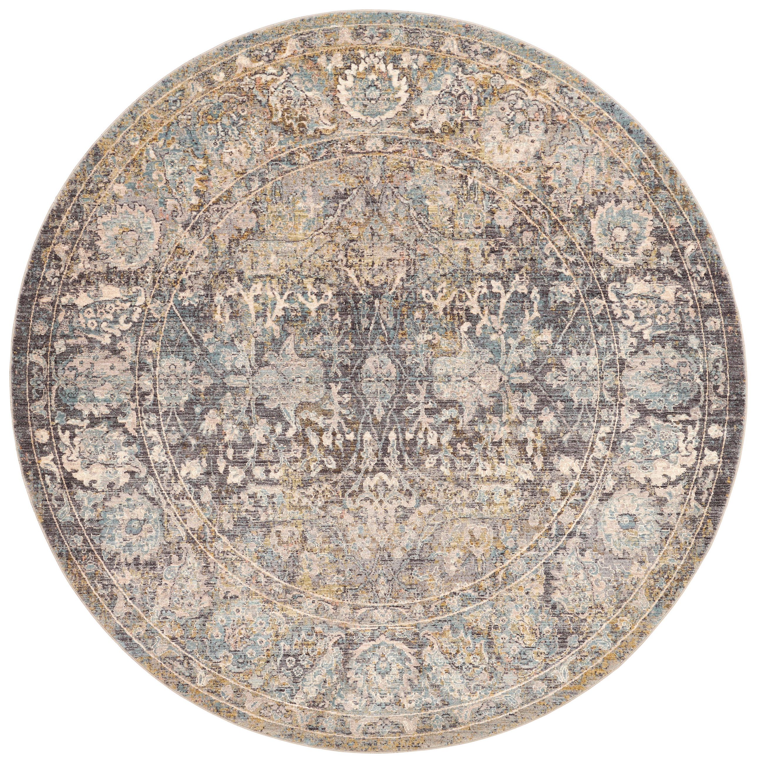 VINTAGE-TEPPICH 200 cm Paulien Blau, Grau  - Blau/Grau, LIFESTYLE, Kunststoff/Textil (200cm) - Dieter Knoll