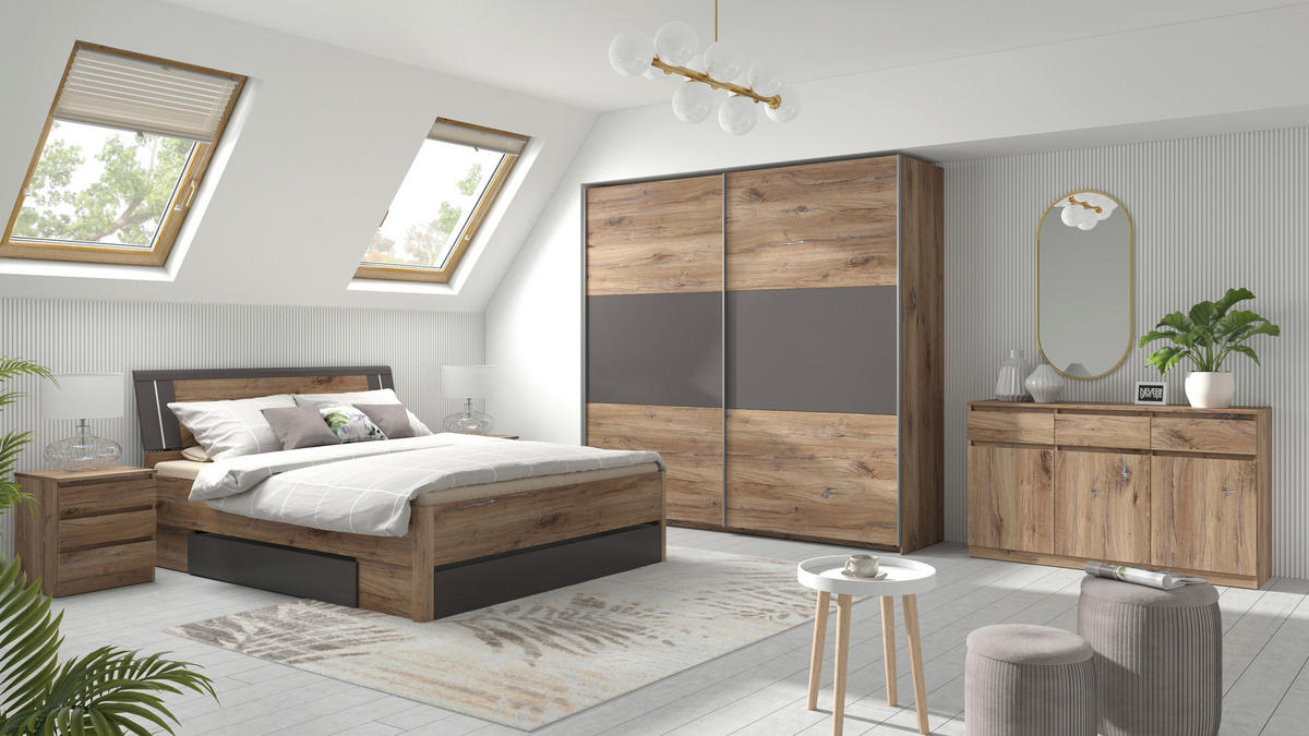 KOMMODE  in 135/81/42 cm  - Eichefarben, KONVENTIONELL, Holzwerkstoff (135/81/42cm)