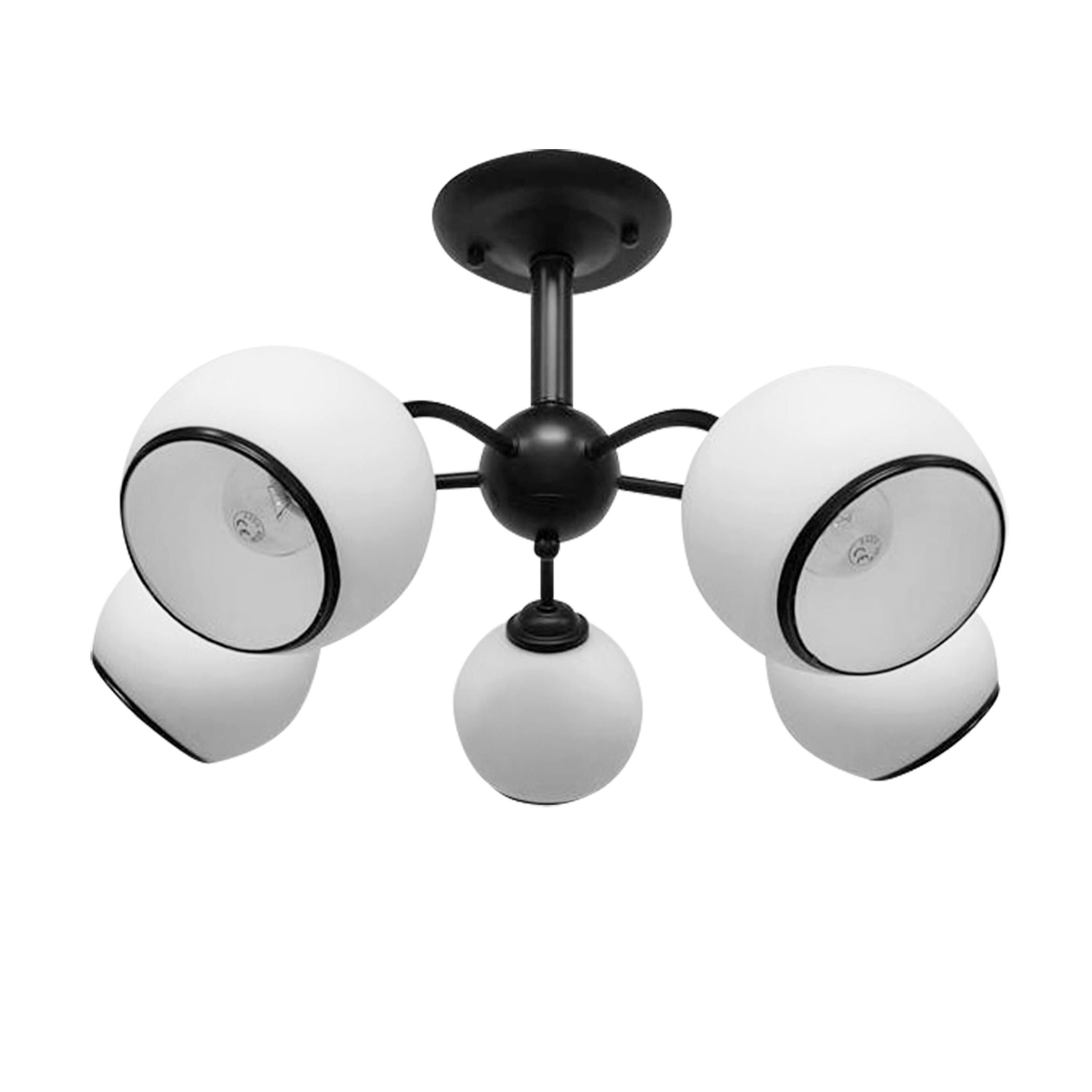 DECKENLEUCHTE Marinen   - Schwarz/Weiß, KONVENTIONELL, Metall (56/56cm)