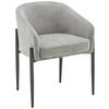 ARMLEHNSTUHL  in Eisen Webstoff  - Schwarz/Grau, LIFESTYLE, Textil/Metall (57/78/61cm) - MID.YOU