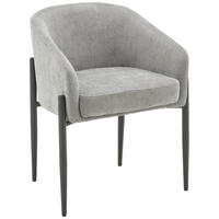 ŽIDLE S PODRUČKAMI, železo, tkaná látka, šedá, černá - šedá/černá, Lifestyle, kov/textil (57/78/61cm) - MID.YOU
