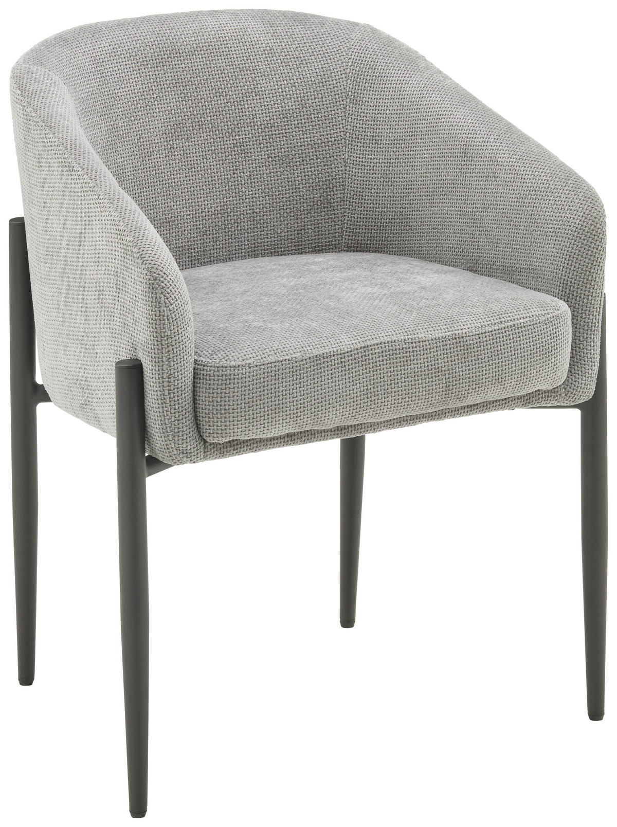 ŽIDLE S PODRUČKAMI, železo, tkaná látka, šedá, černá - šedá/černá, Lifestyle, kov/textil (57/78/61cm) - MID.YOU