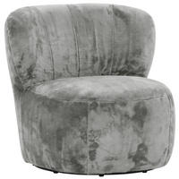 SESSEL in Plüsch Salbeigrün  - Salbeigrün/Schwarz, MODERN, Textil/Metall (82/78/81cm) - Carryhome