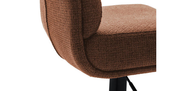 BARHOCKER in Metall, Textil Schwarz, Rostfarben  - Rostfarben/Schwarz, Design, Textil/Metall (43/84/52cm) - Dieter Knoll