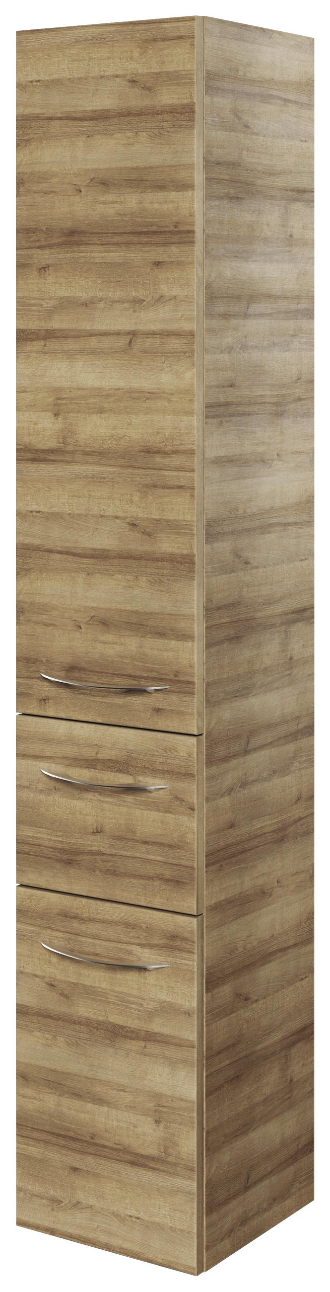 HOCHSCHRANK 30/168/33 cm  - Chromfarben/Eichefarben, KONVENTIONELL, Glas/Holzwerkstoff (30/168/33cm) - Pelipal