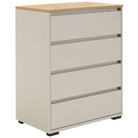 KOMMODE 80/103/48 cm 4 Schublade(n)  - Kaschmir/Anthrazit, Design, Holzwerkstoff/Kunststoff (80/103/48cm) - Carryhome