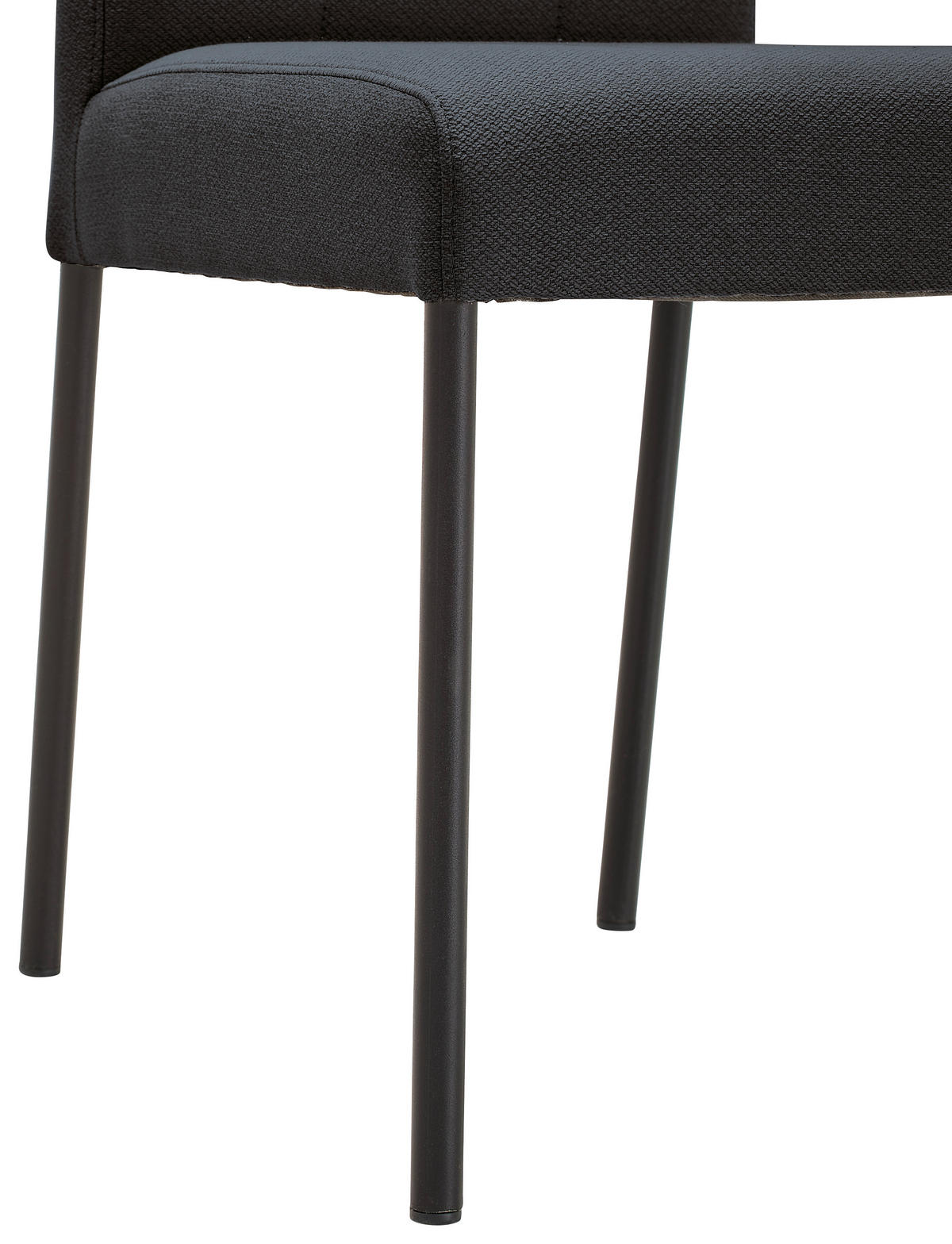 STUHL Webstoff Grau, Schwarz  - Schwarz/Grau, Design, Textil/Metall (46/91/61cm) - home24