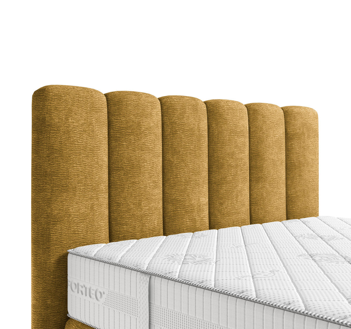 BOXSPRINGBETT 140/200 cm,  in Gelb, Matratze, H3 + H4 = fest + sehr fest  - Gelb/Schwarz, Modern, Holz/Holzwerkstoff (140/200cm) - MID.YOU