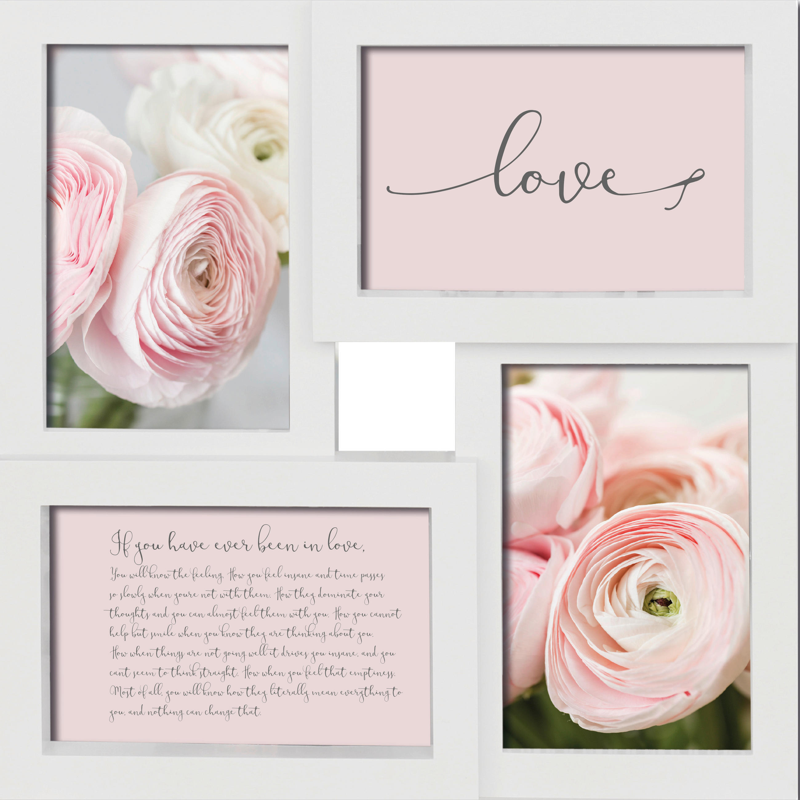 COLLAGEN-BILDERRAHMEN 28/28 cm  - Weiß, Basics, Kunststoff (28/28cm)