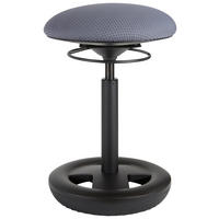 BÜROHOCKER Grau, Schwarz  - Schwarz/Grau, Design, Kunststoff/Textil (38,5/49-70/38,5cm) - Topstar