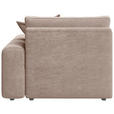 BIGSOFA Cord Rosa  - Schwarz/Rosa, MODERN, Kunststoff/Textil (117/93/190cm) - Carryhome