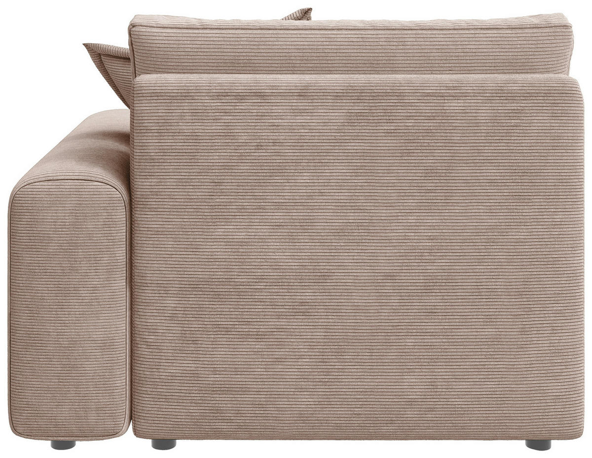 BIGSOFA Cord Rosa  - Schwarz/Rosa, MODERN, Kunststoff/Textil (117/93/190cm) - Carryhome