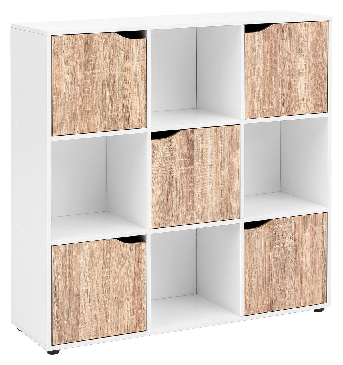 REGAL Weiß, Eichefarben  - Eichefarben/Schwarz, MODERN, Holzwerkstoff (89/91/29cm) - MID.YOU