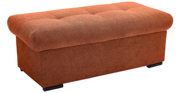 HOCKERBANK 108/42/54 cm Flachgewebe Rostfarben Kunststoff - Rostfarben/Schwarz, Design, Kunststoff/Textil (108/42/54cm) - Xora