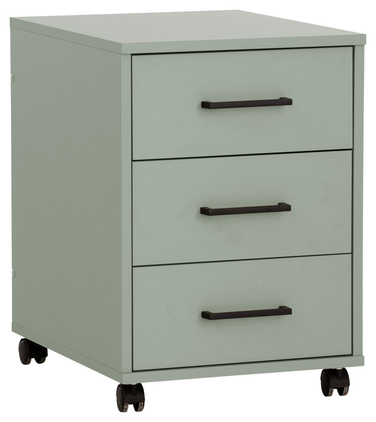 ROLLCONTAINER Olivgrün  - Schwarz/Olivgrün, MODERN, Holzwerkstoff/Kunststoff (40,1/57/50cm) - MID.YOU